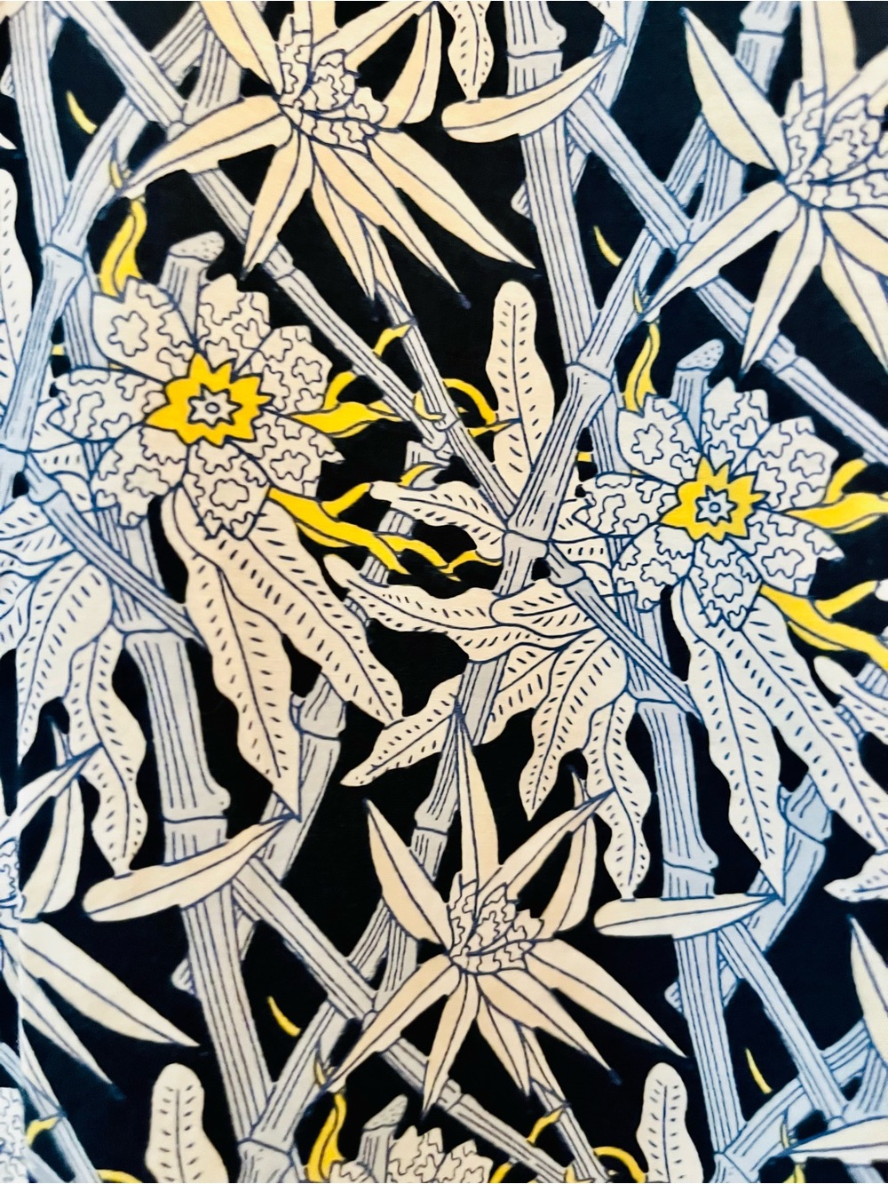 Brooks Brothers Floral Botanical Pajama Set Navy Blue Yellow M - Picture 13 of 16